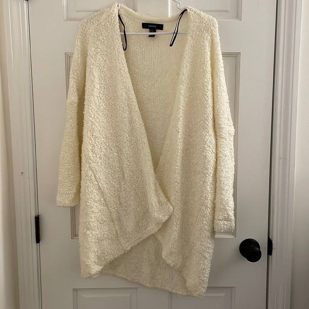 Cozy cream open cardigan